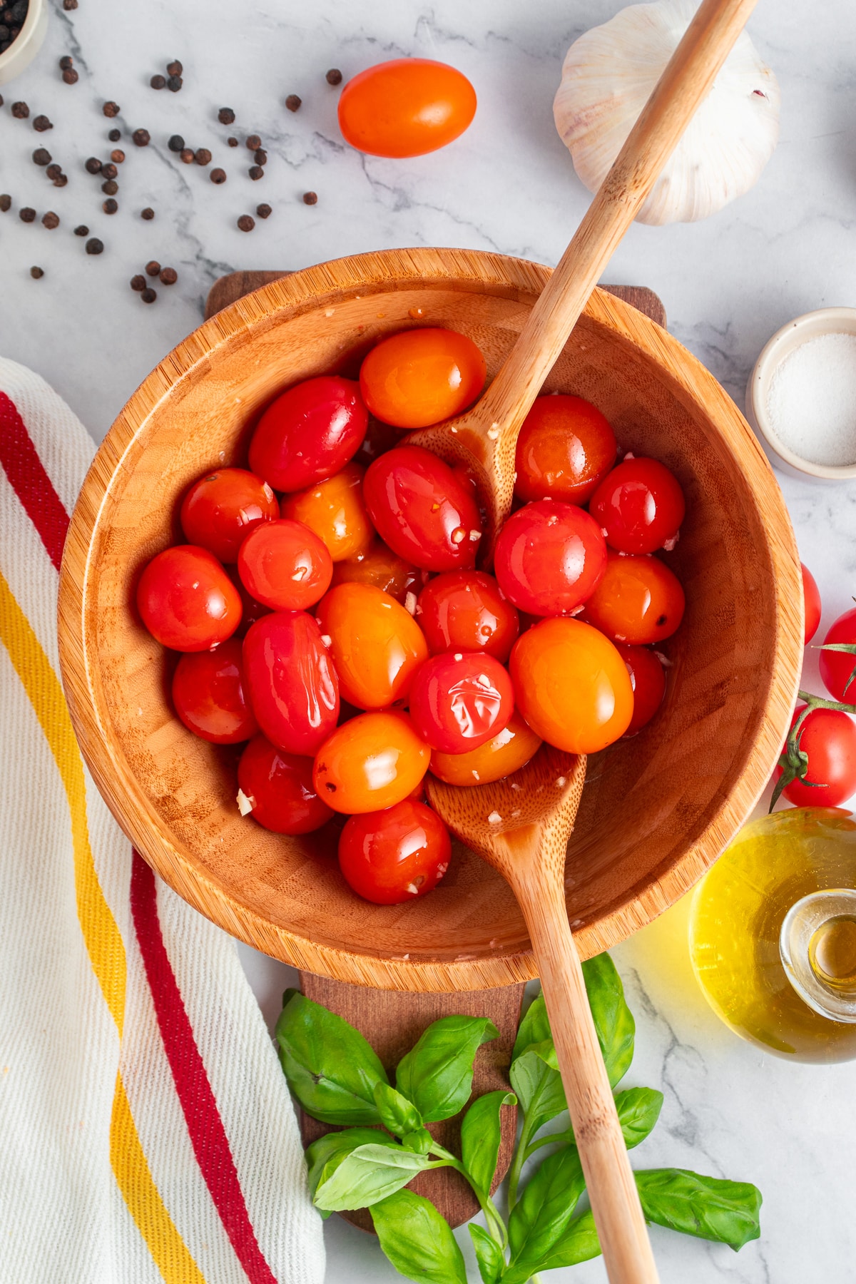 Fresh tomatoes after being under the heat of the sun.