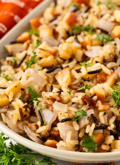 Platter of wild rice.