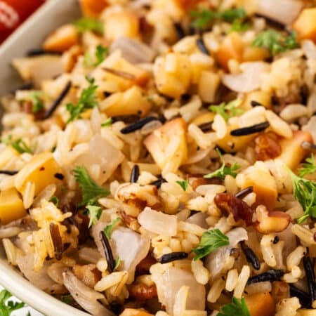 Platter of wild rice.