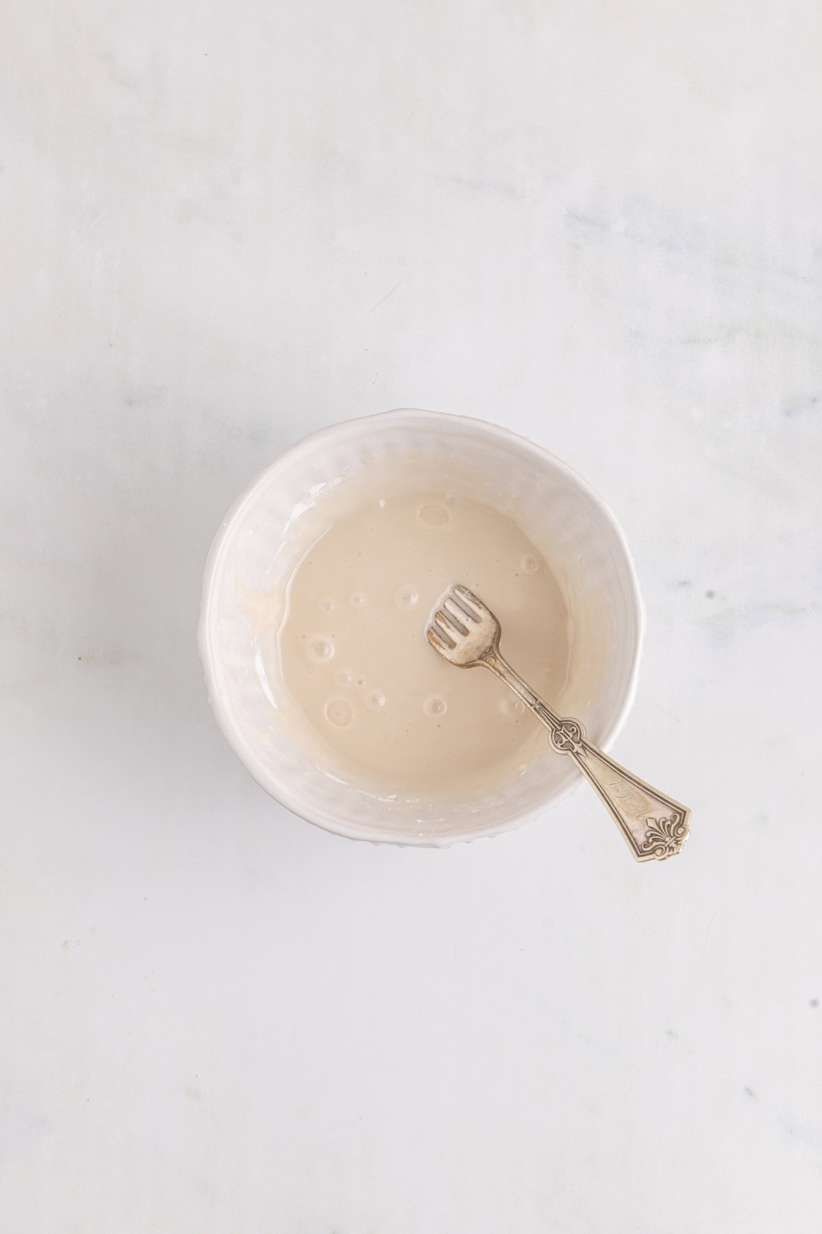 Finished glaze in a bowl. 