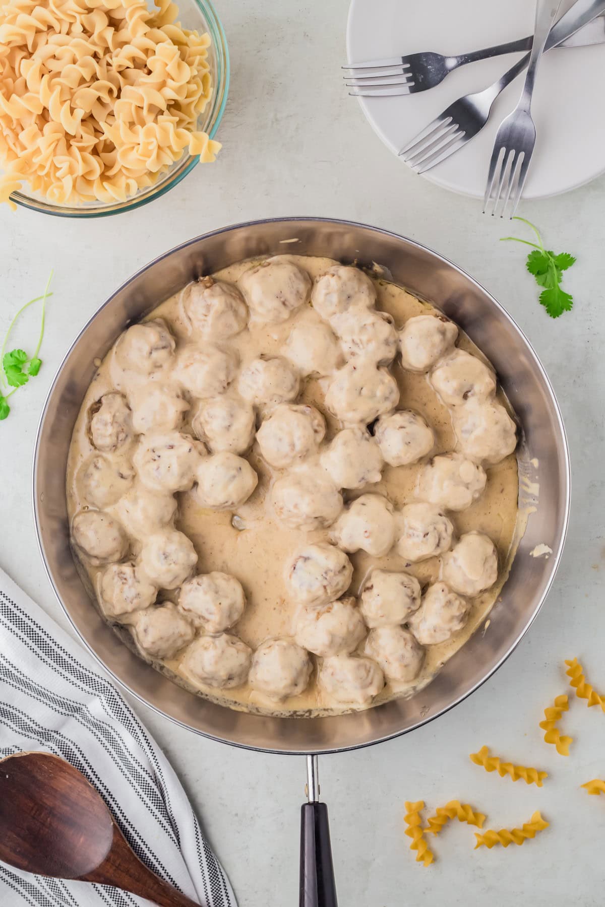 Swedish Meatball Recipe hero shot. 