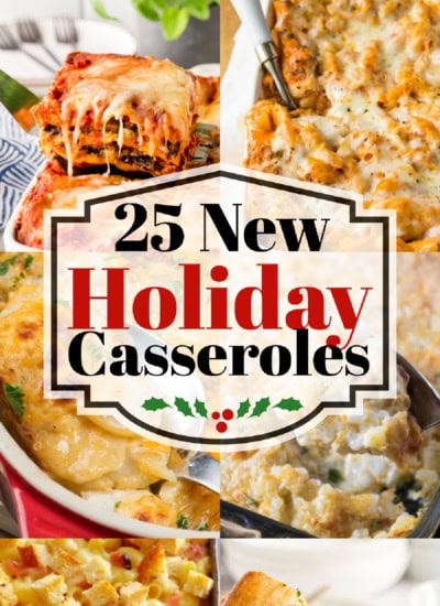 Collage for Holiday Casseroles.