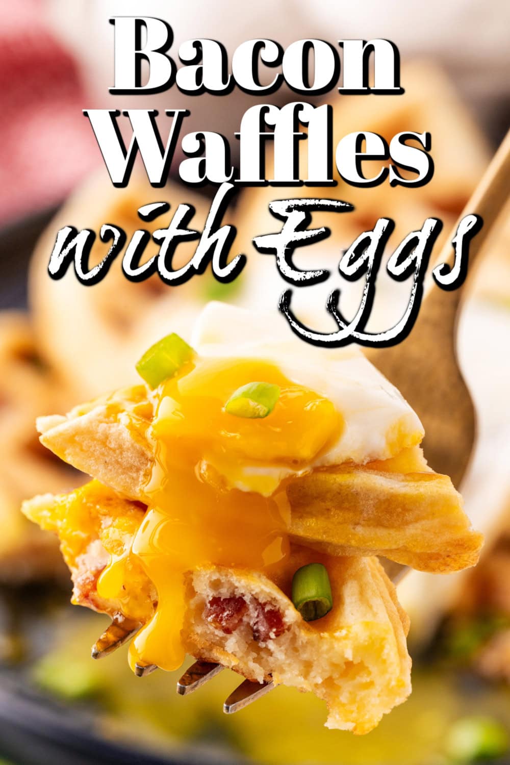 Bacon Waffles with Eggs Pin. 