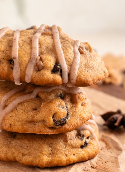 Stacked Pumpkin Cookies.