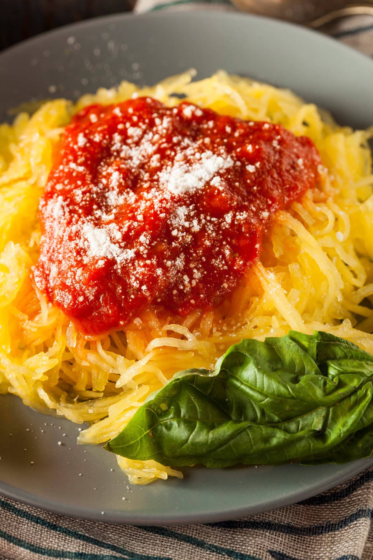 Homemade Cooked Spaghetti Squash Pasta.