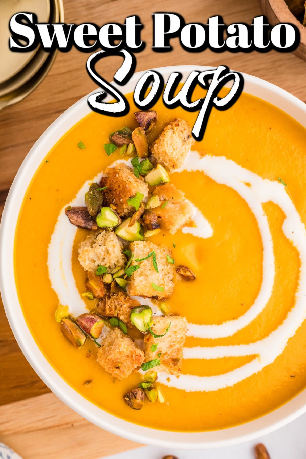 Sweet Potato Soup Recipe Pin. 