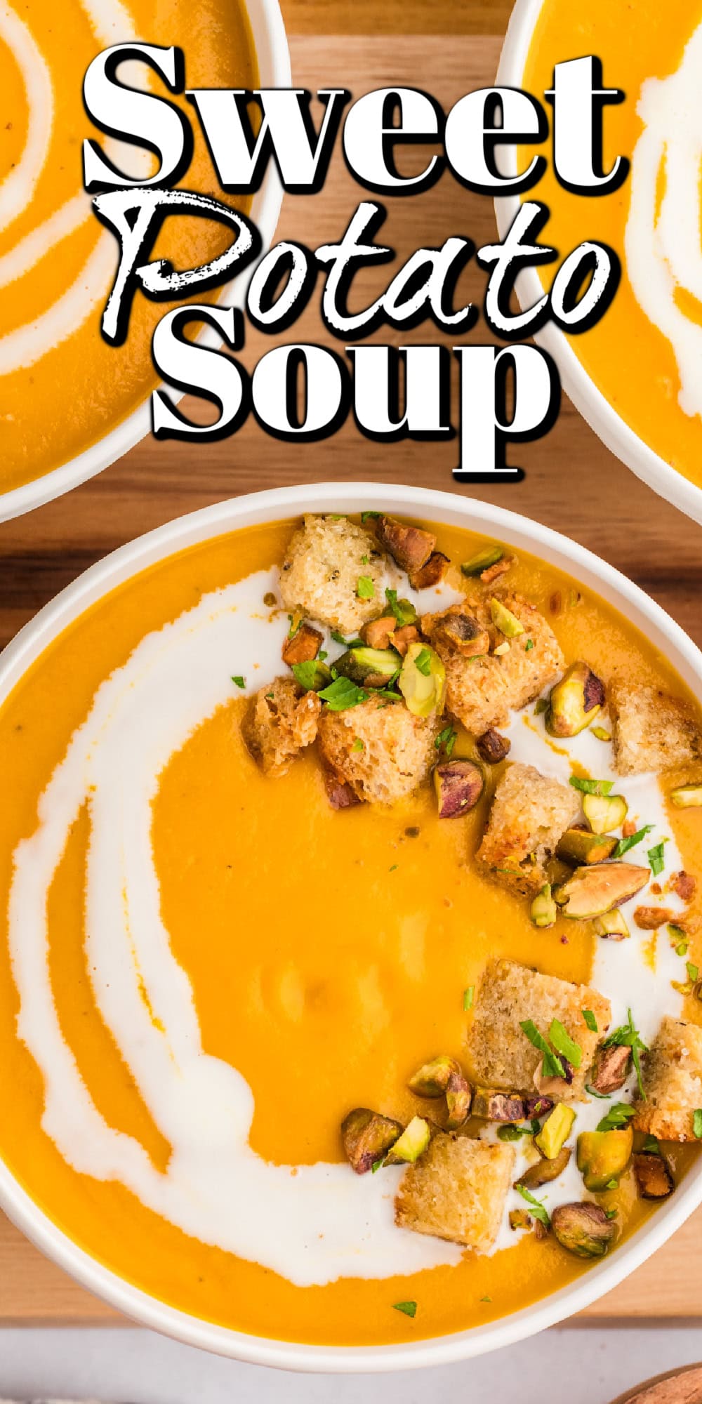 Sweet Potato Soup Recipe Pin. 