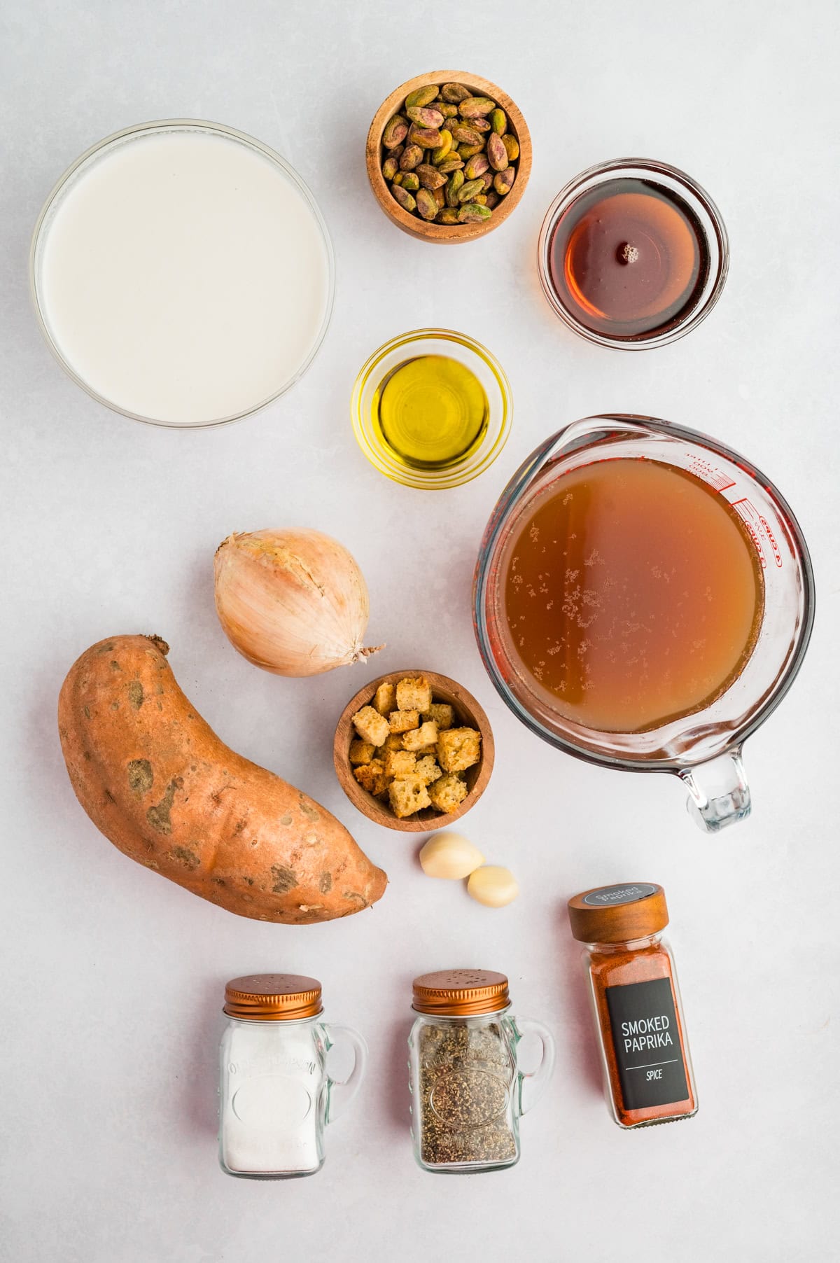 Ingredients for Sweet Potato Soup Recipe. 