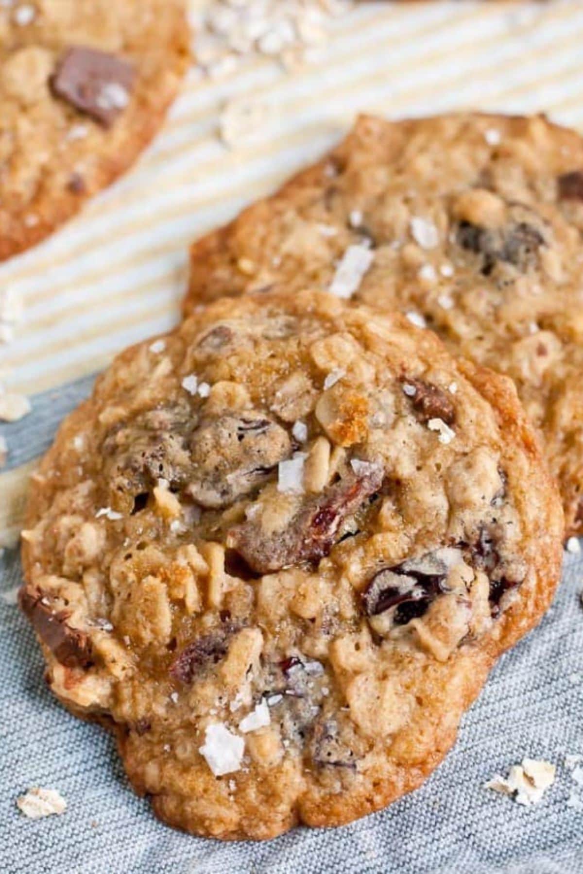 Cherry oatmeal cookies on table.