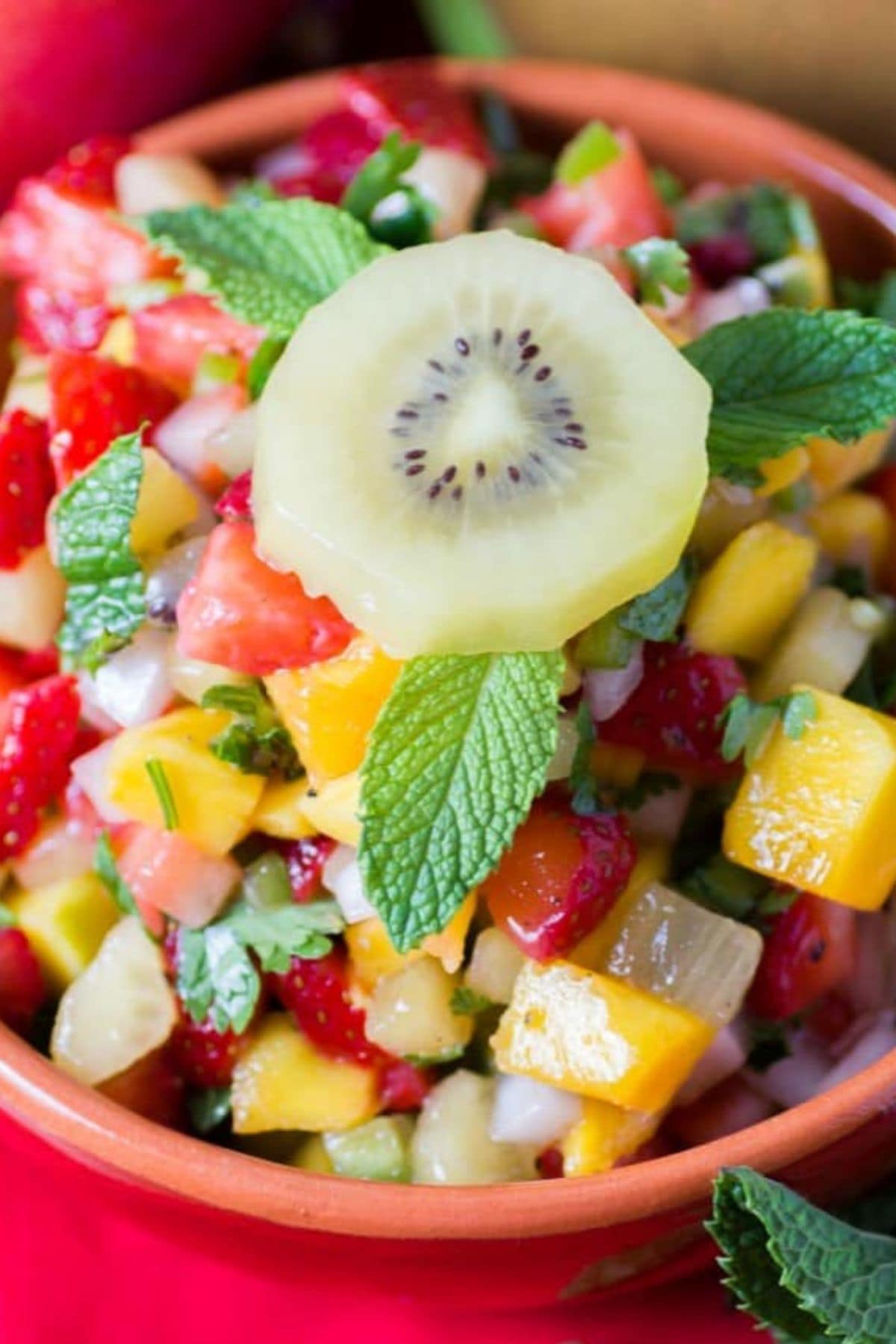 Salsa in a bowl.