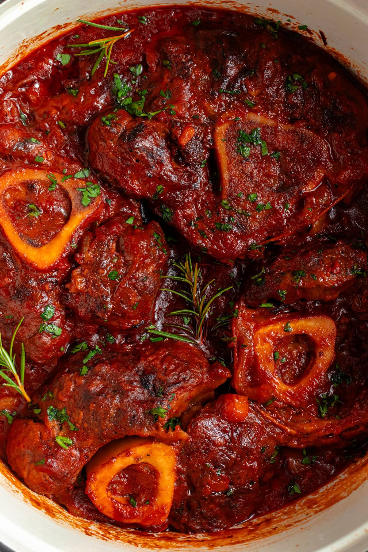 Ossobuco in a Dutch oven.