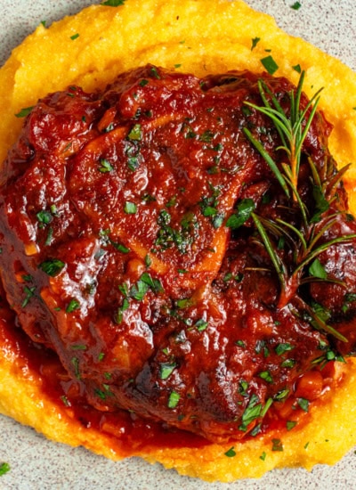 Osso Buco from overhead.