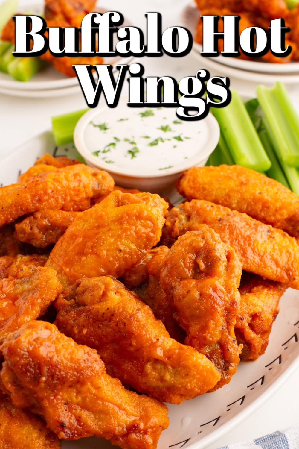 Buffalo Hot Wings Recipe Pin. 