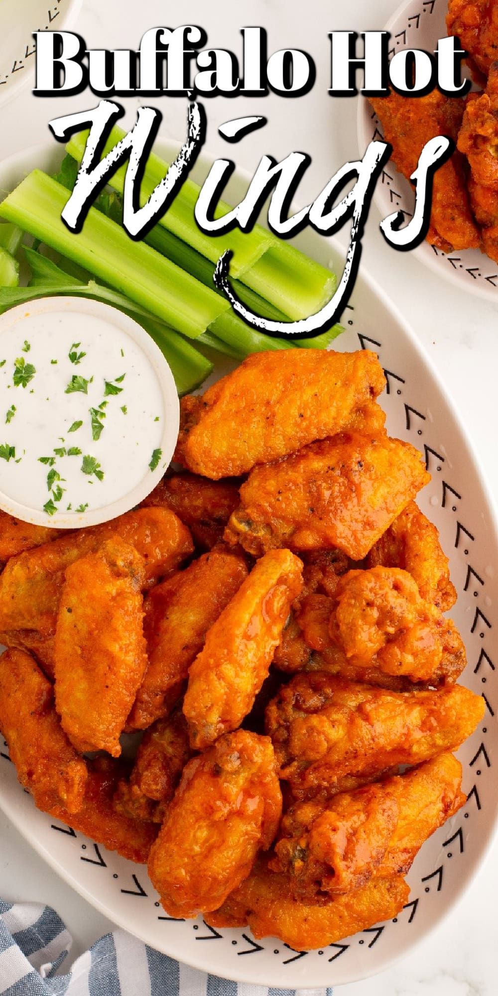 Buffalo Hot Wings Recipe Pin. 