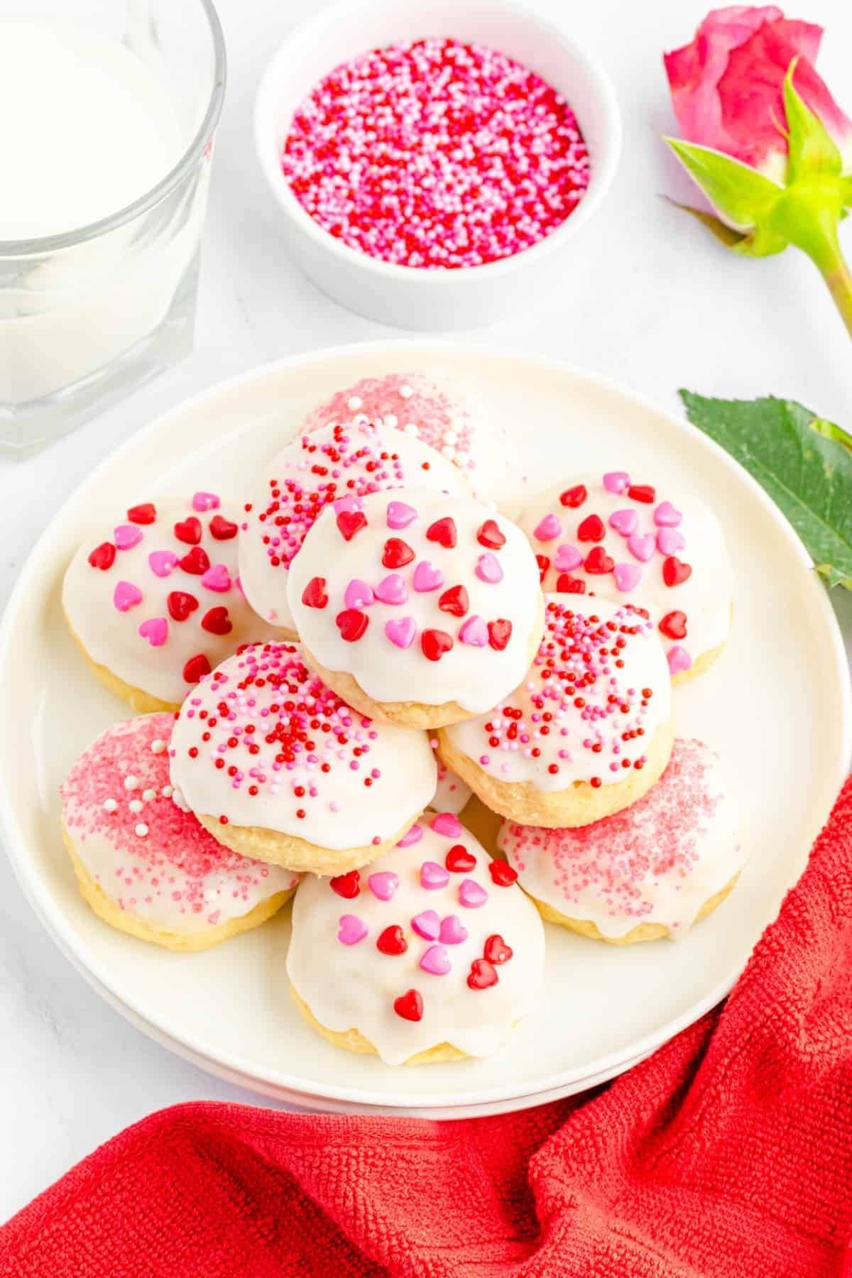 Ricotta cookies on a plate.