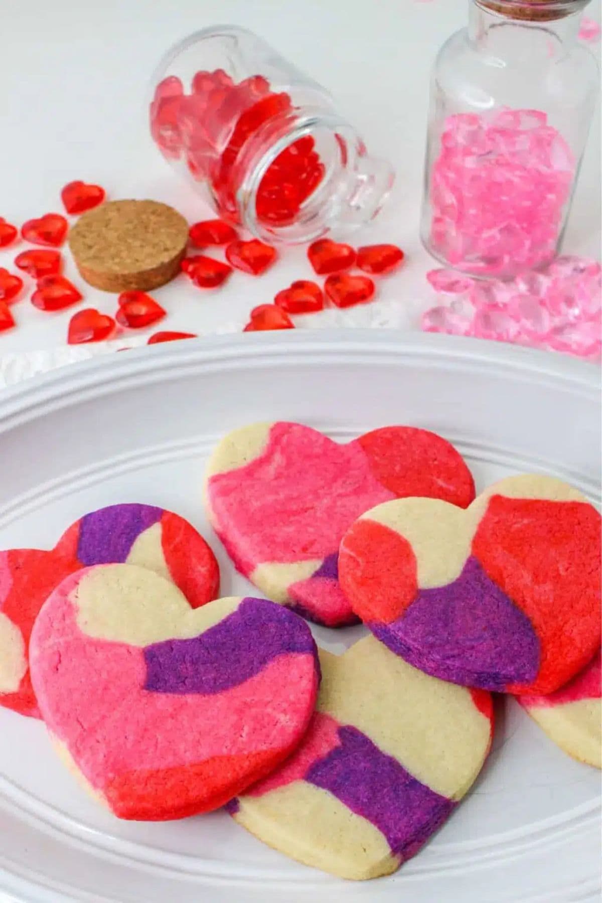 Marble cookies on plate.