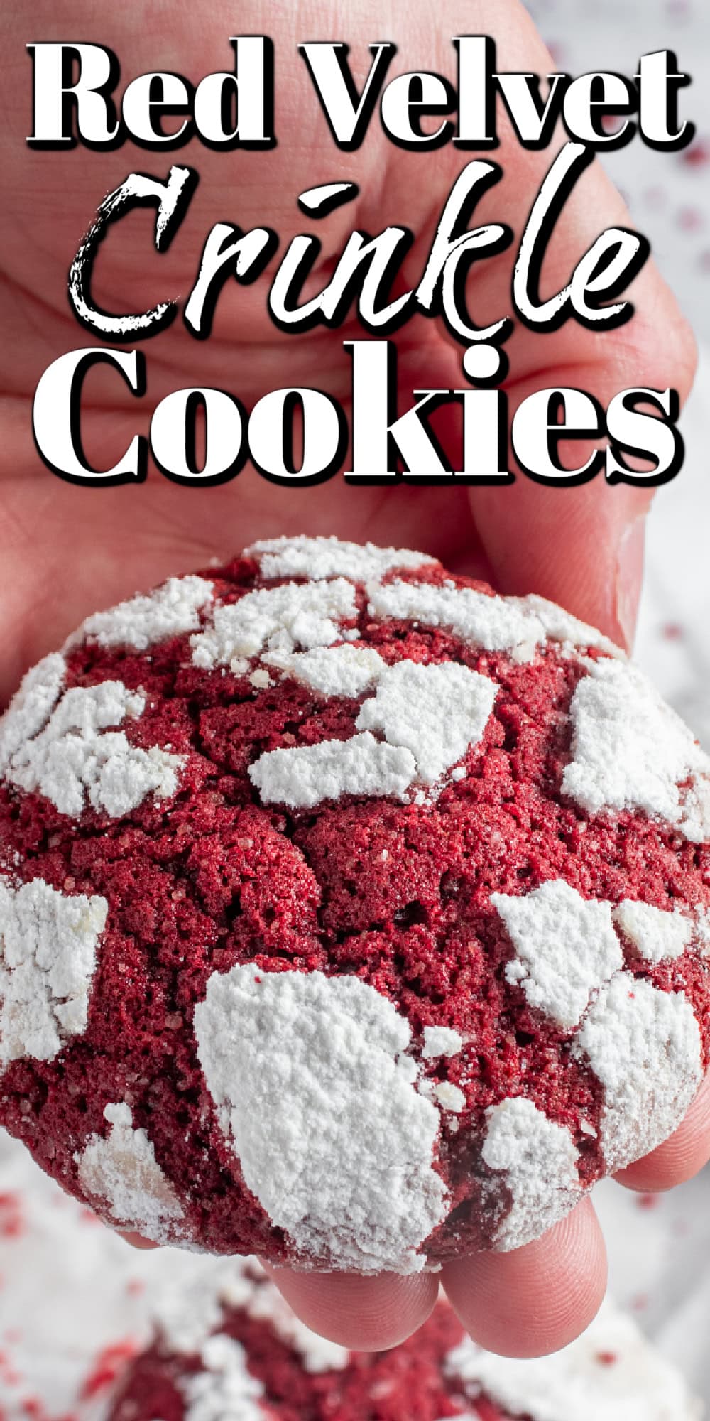 Red Velvet Crinkle Cookies Pin. 