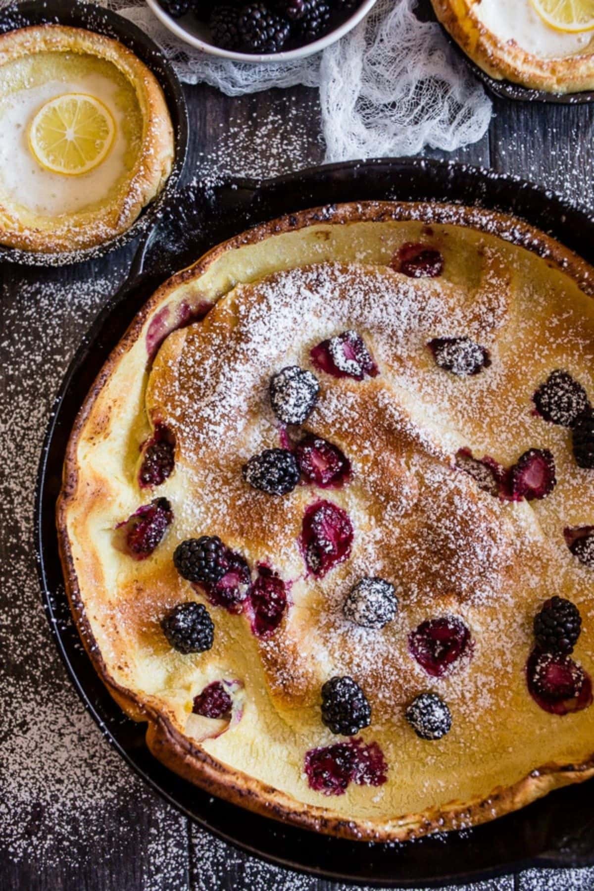 Dutch baby in skillet.