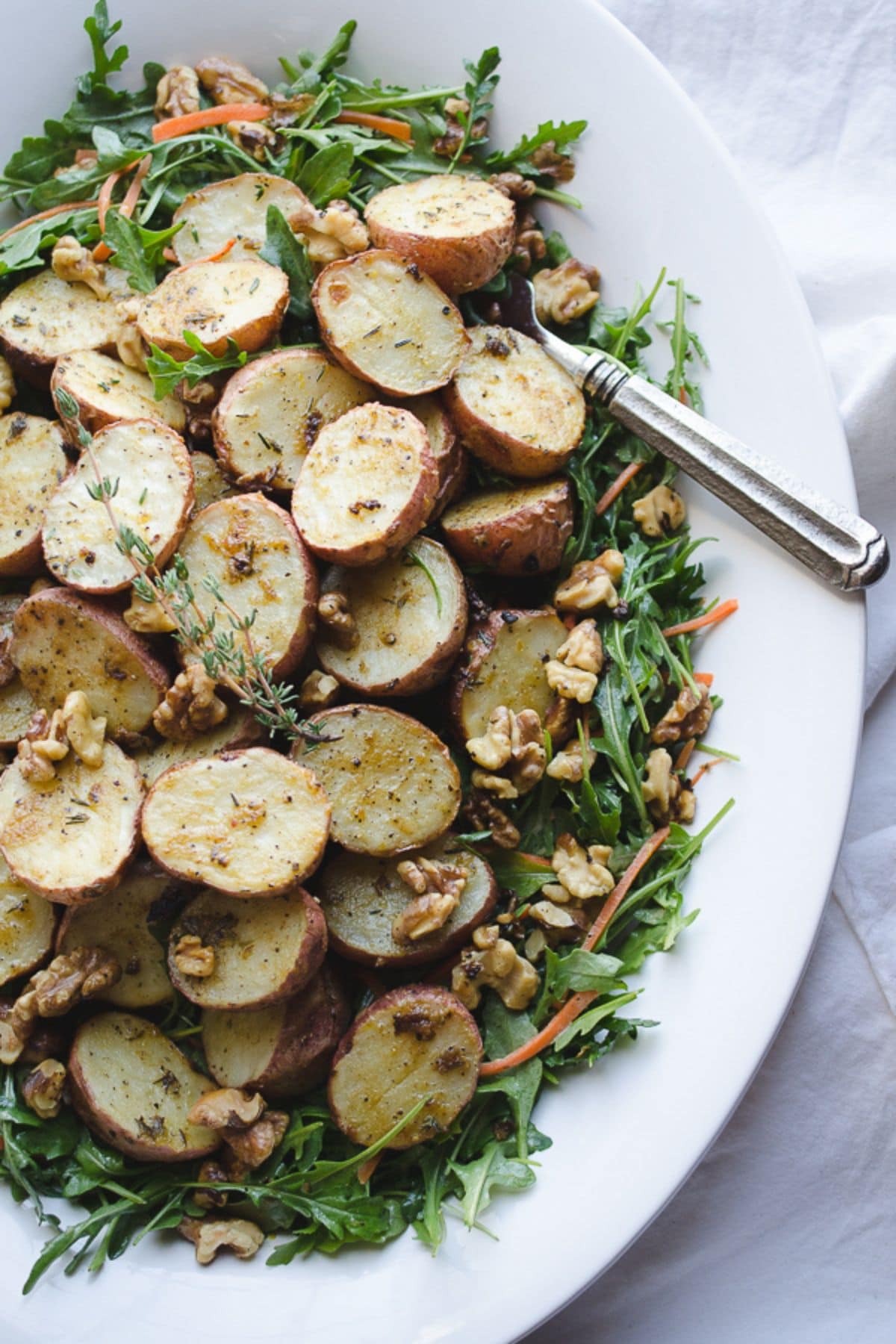 Platter of lemon potatoes.