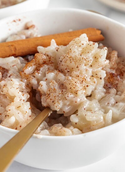 Spoonful of arroz con leche.