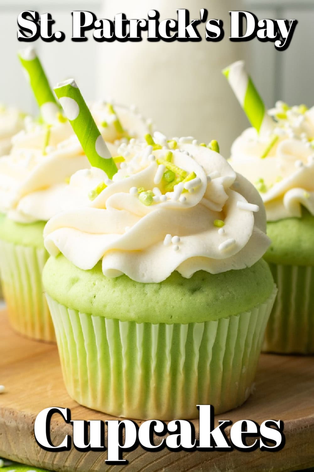 St. Patrick's Day Cupcakes Pin. 