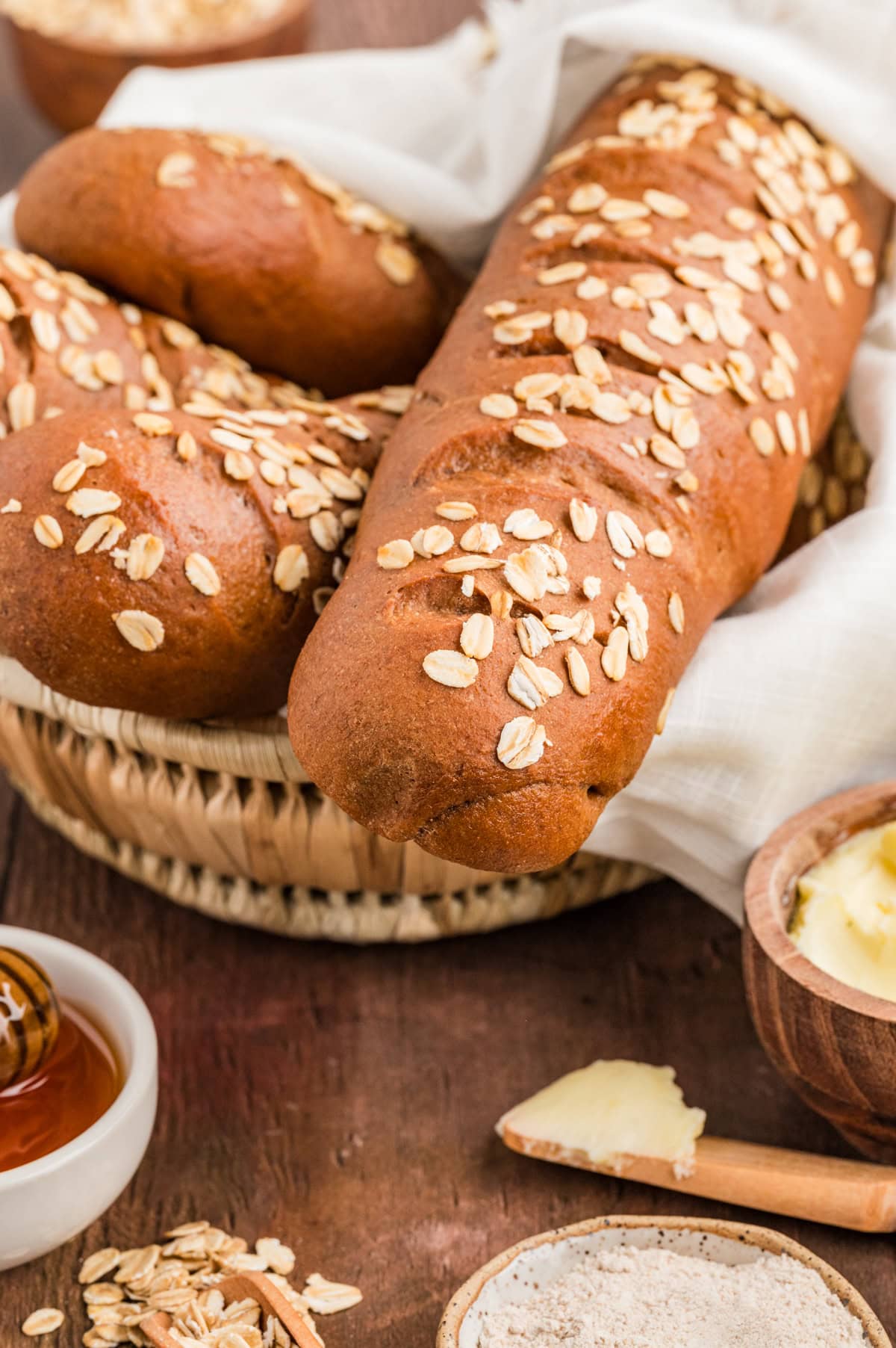 Cheesecake Factory Brown Bread in a basket. 