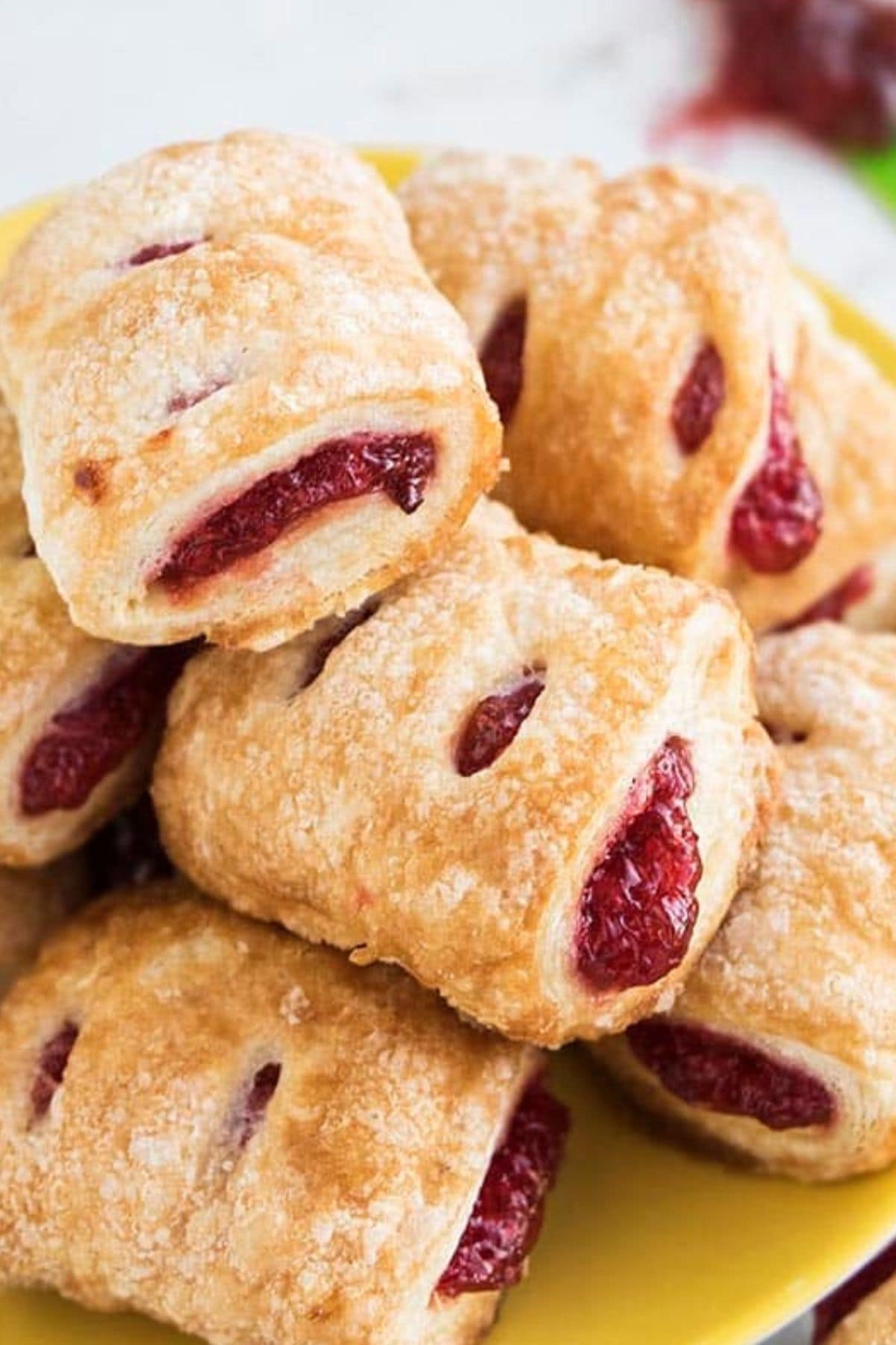 Get outside and enjoy the day with these 50 Picnic Basket Essentials. There is something for everyone to pack the perfect picnic and enjoy family time and the great outdoors. Stack of strawberry strudels.