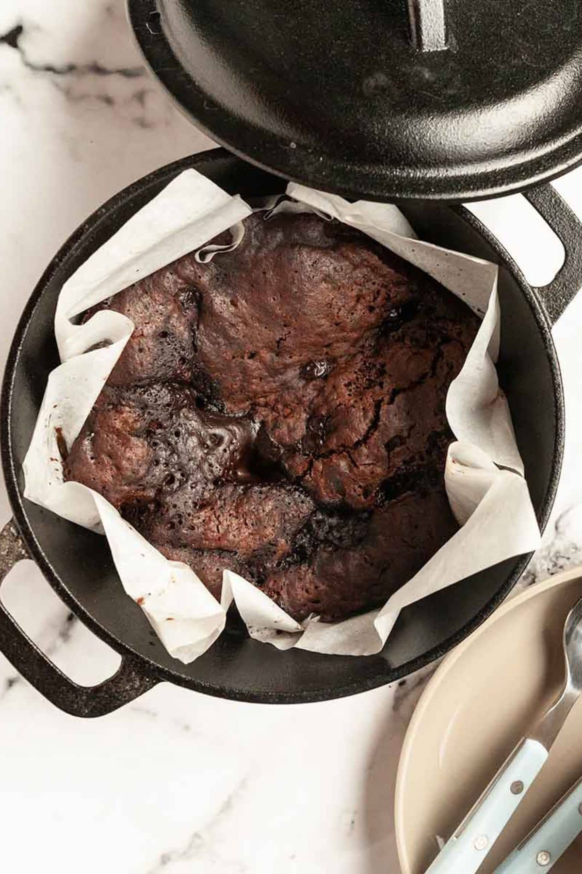 Are you enjoying the great outdoors this summer and wondering what to eat? Try some of these 20 Awesome Campfire Recipes!! Dutch oven full of chocolate cake.