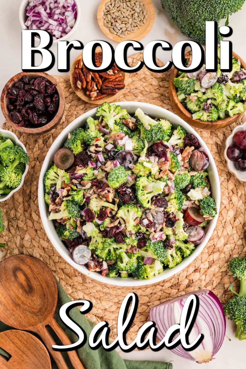 This Broccoli Salad is a keeper that you will want to bring out on a constant rotation. It is perfect for a summer BBQ, picnic or really at any time of the year. Broccoli Salad Pin.