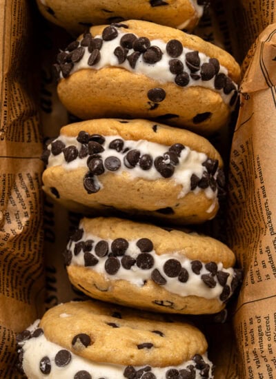 Cookie Ice Cream Sandwiches overhead.