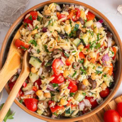 Greek orzo pasta salad recipe.