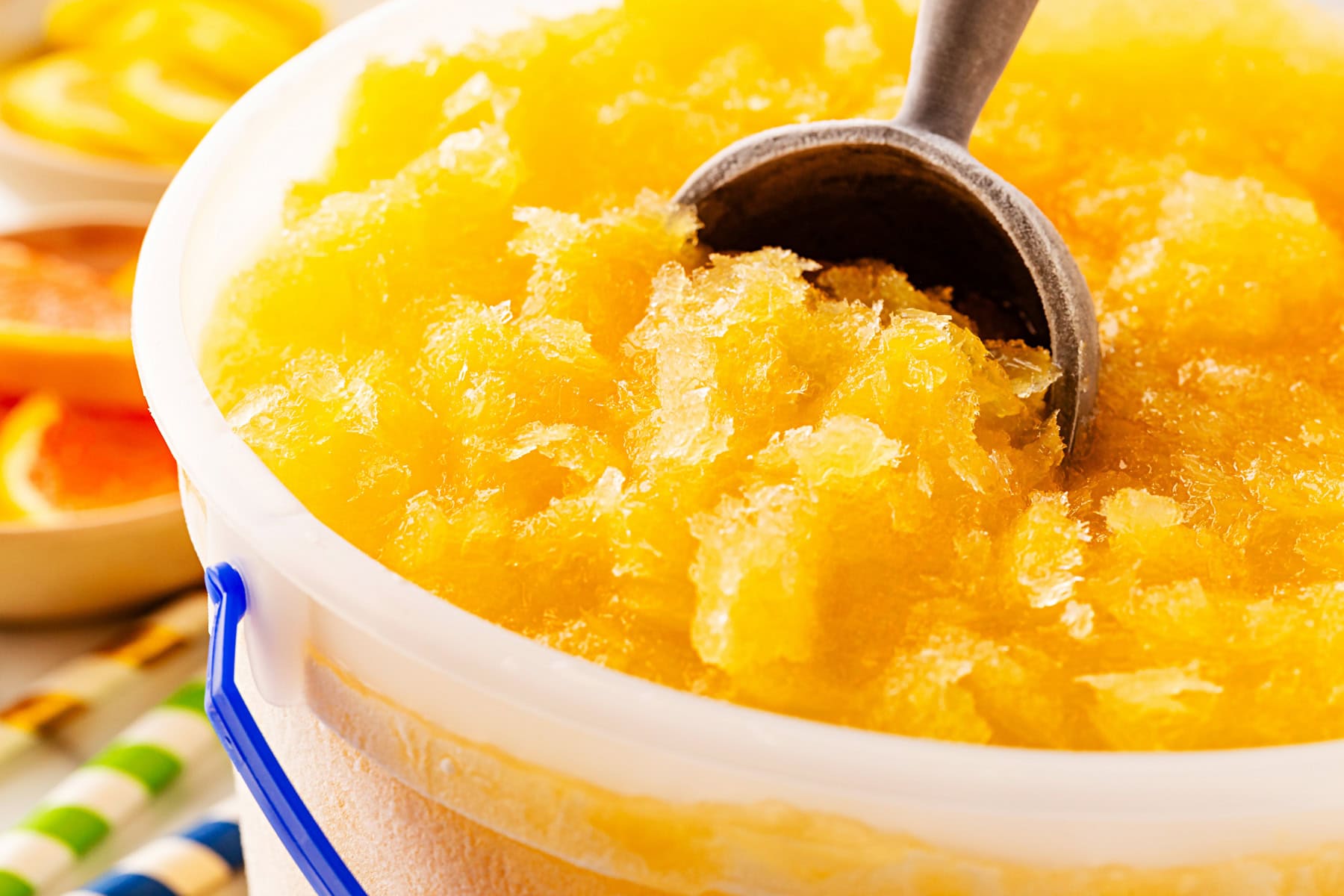 Bucket full of vodka slush. 