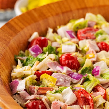 Grinder Salad in a bowl.