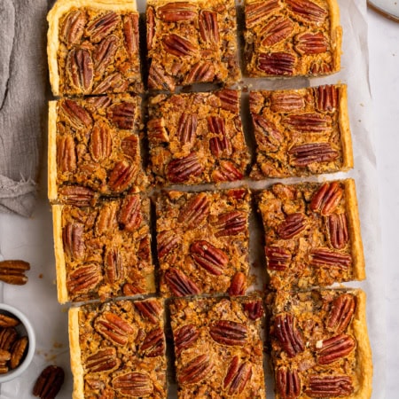 Pecan Slab Pie, overhead.