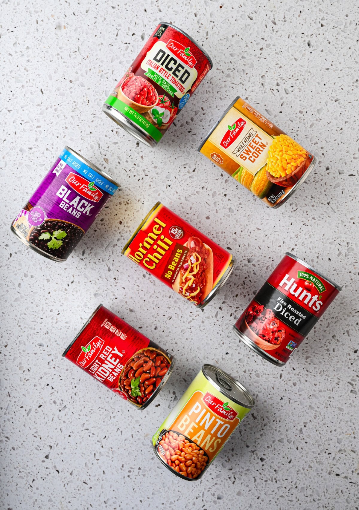 Cans needed for the soup. 