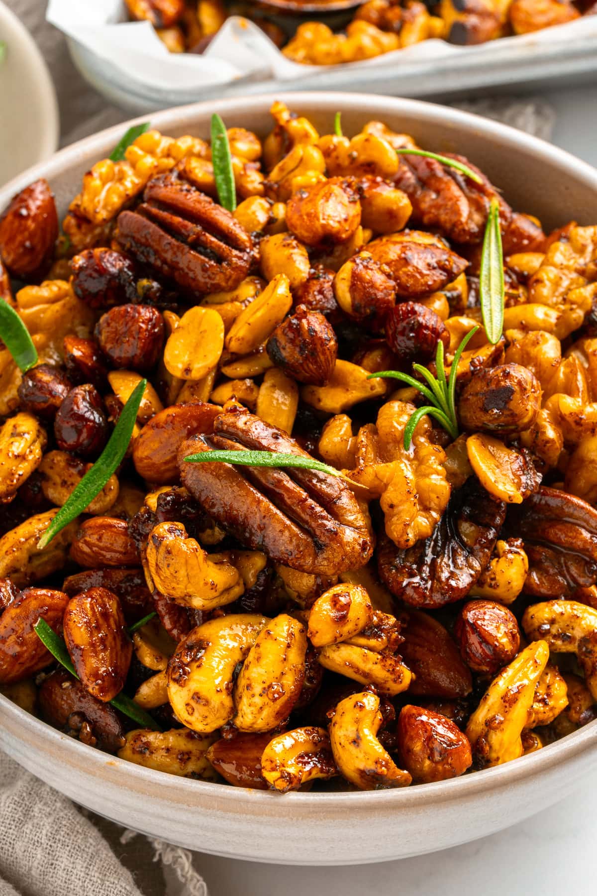 Spiced Nuts in a bowl.