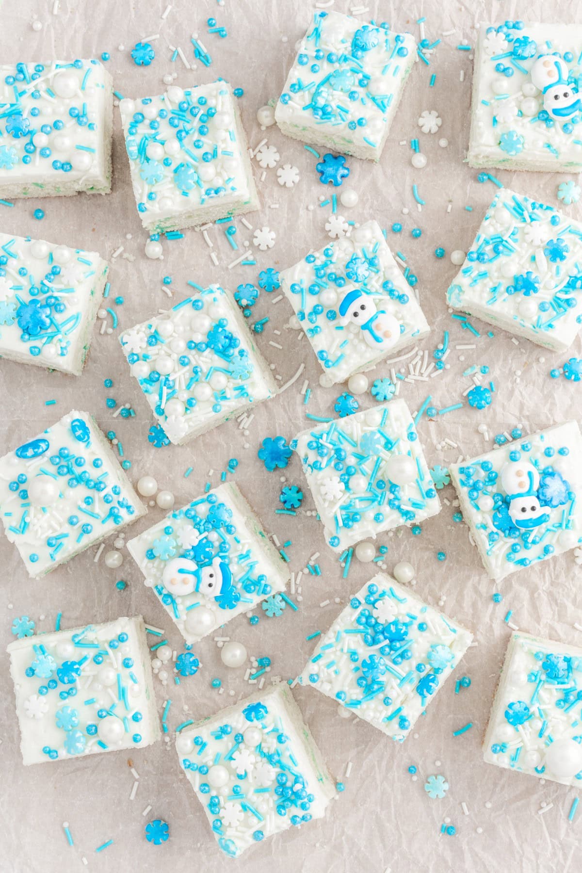 Bars and sprinkles scattered about. 