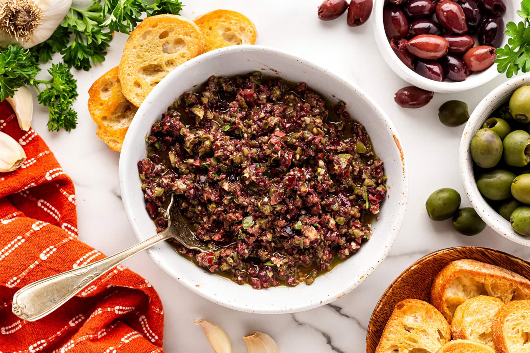 Olive Tapenade in a bowl. 