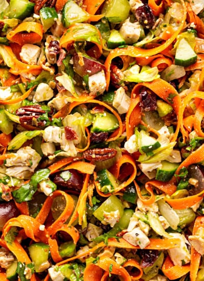 Close-up of the salad.