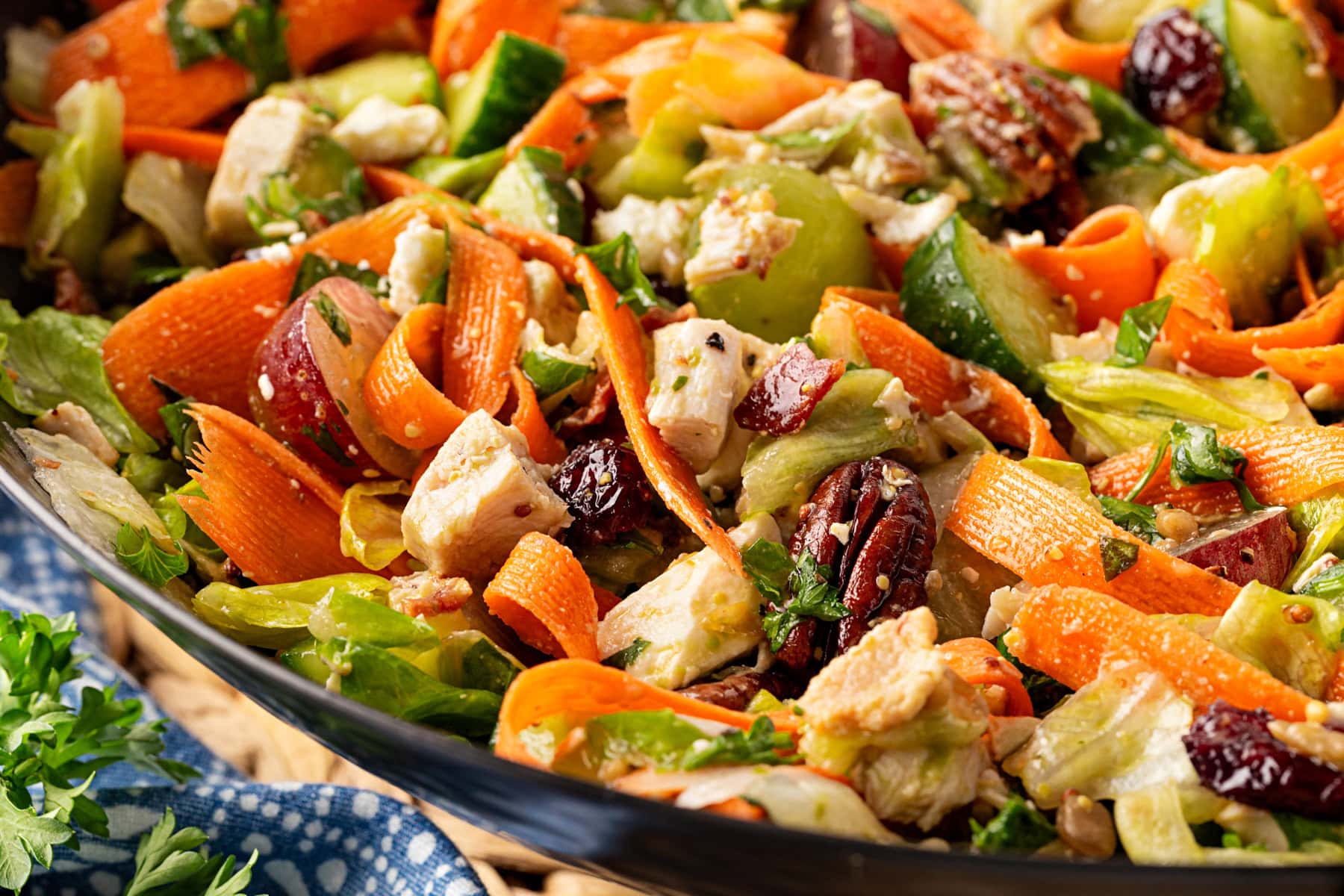 Salad close-up in a bowl. 