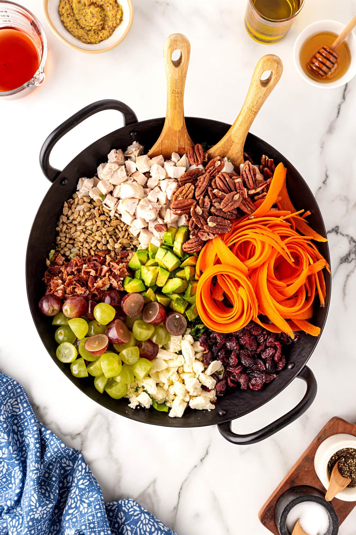 Rest of salad ingredients added.