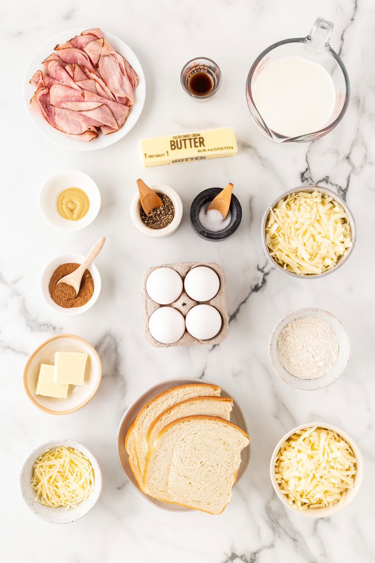 Croque Madame Recipe Ingredients. 