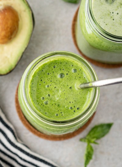 Overhead shot looking into the glass.