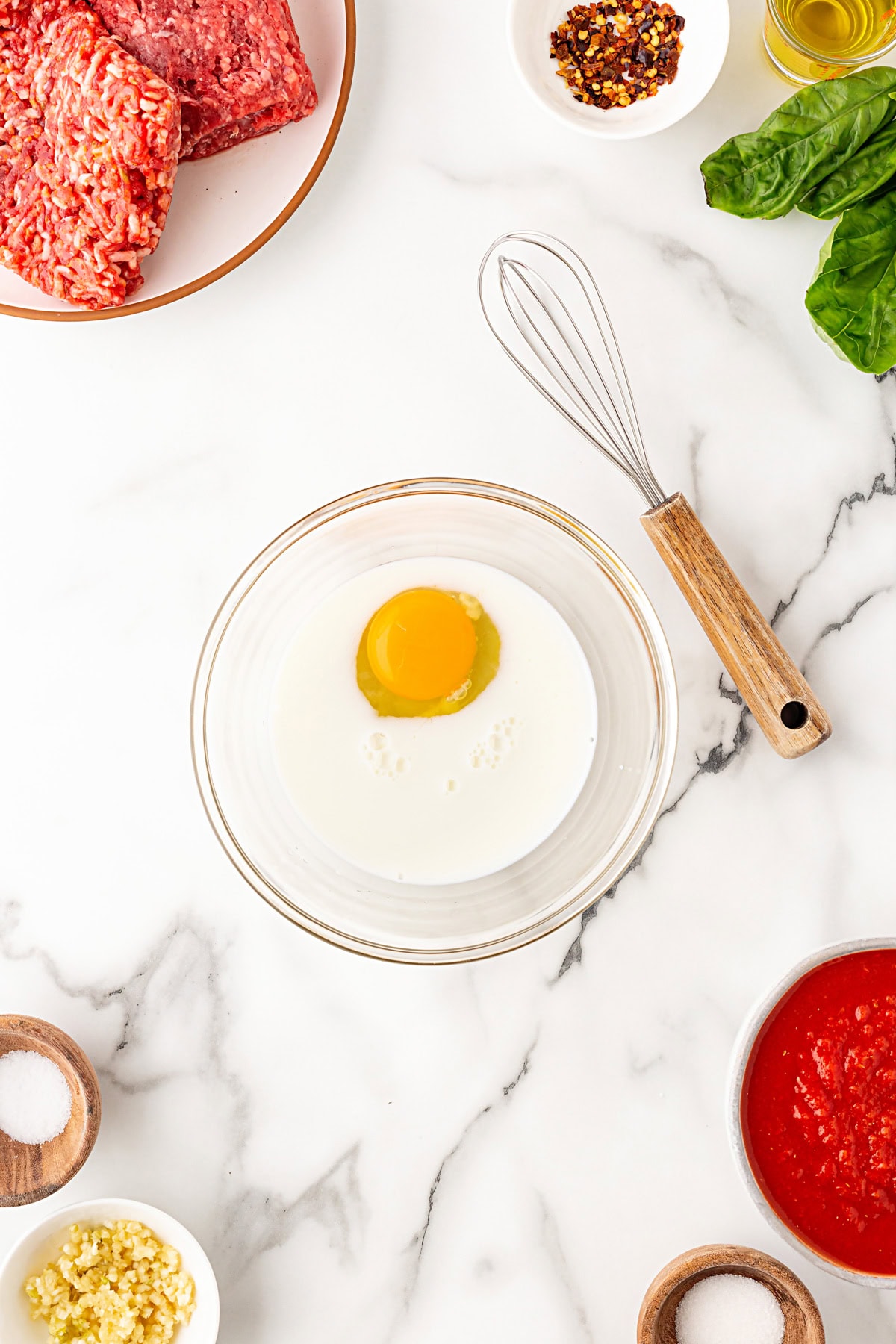 Egg and milk. 