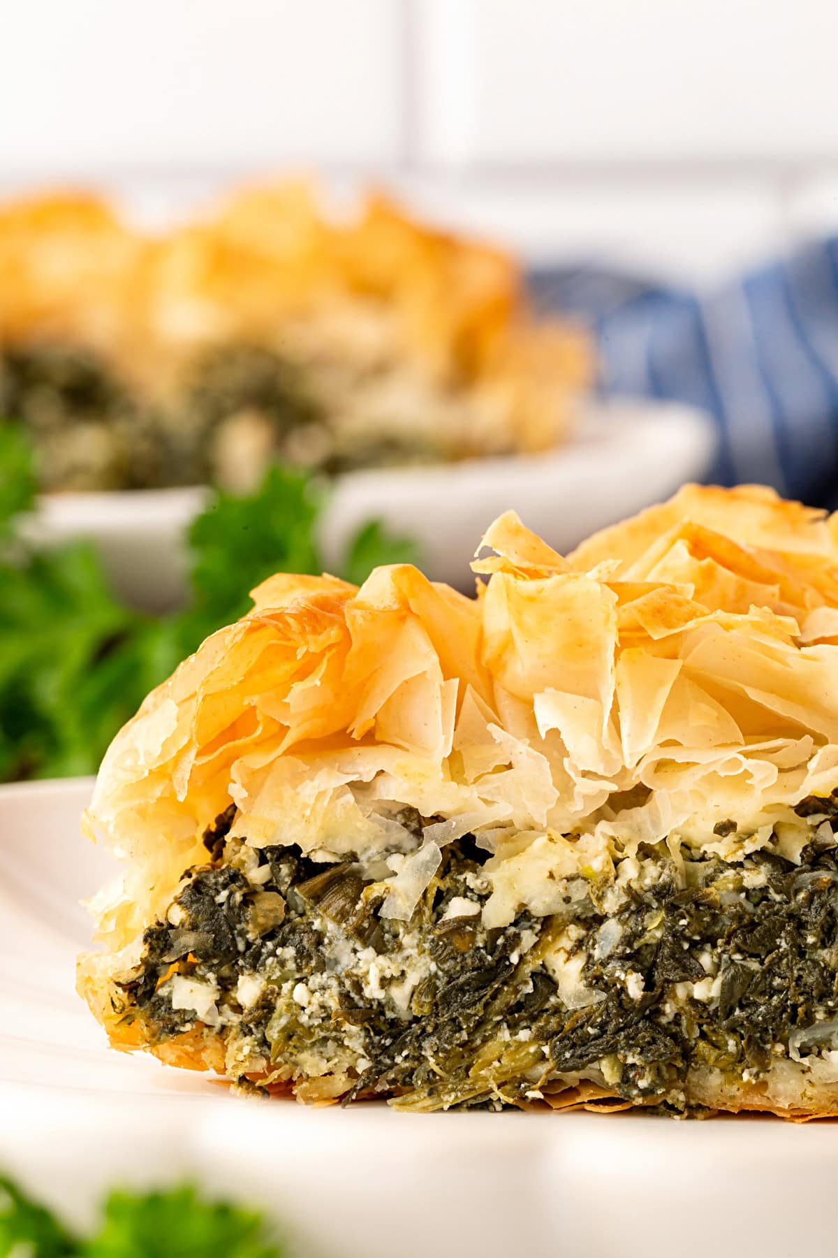 Showing the inside of the pie.