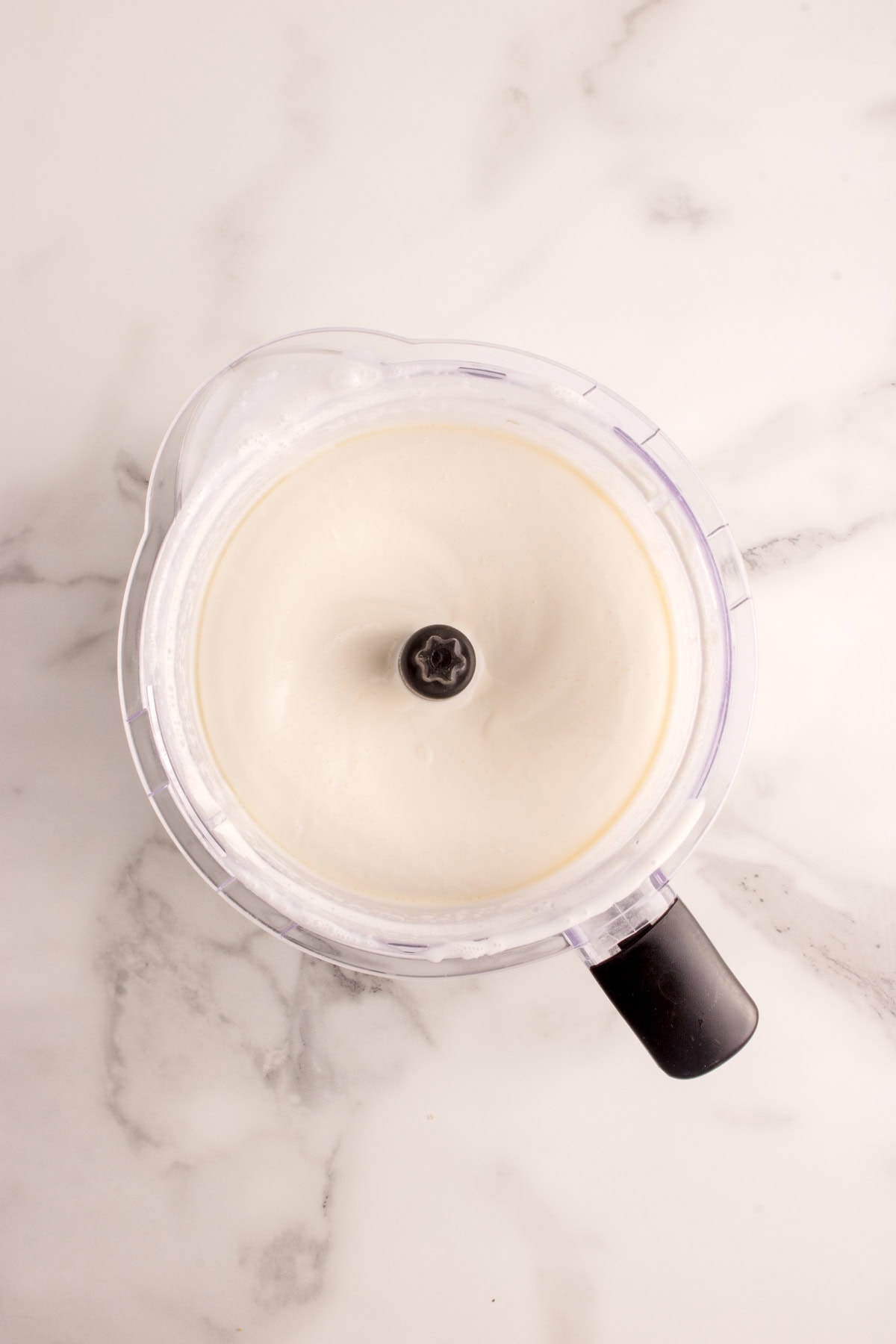 Being blended.