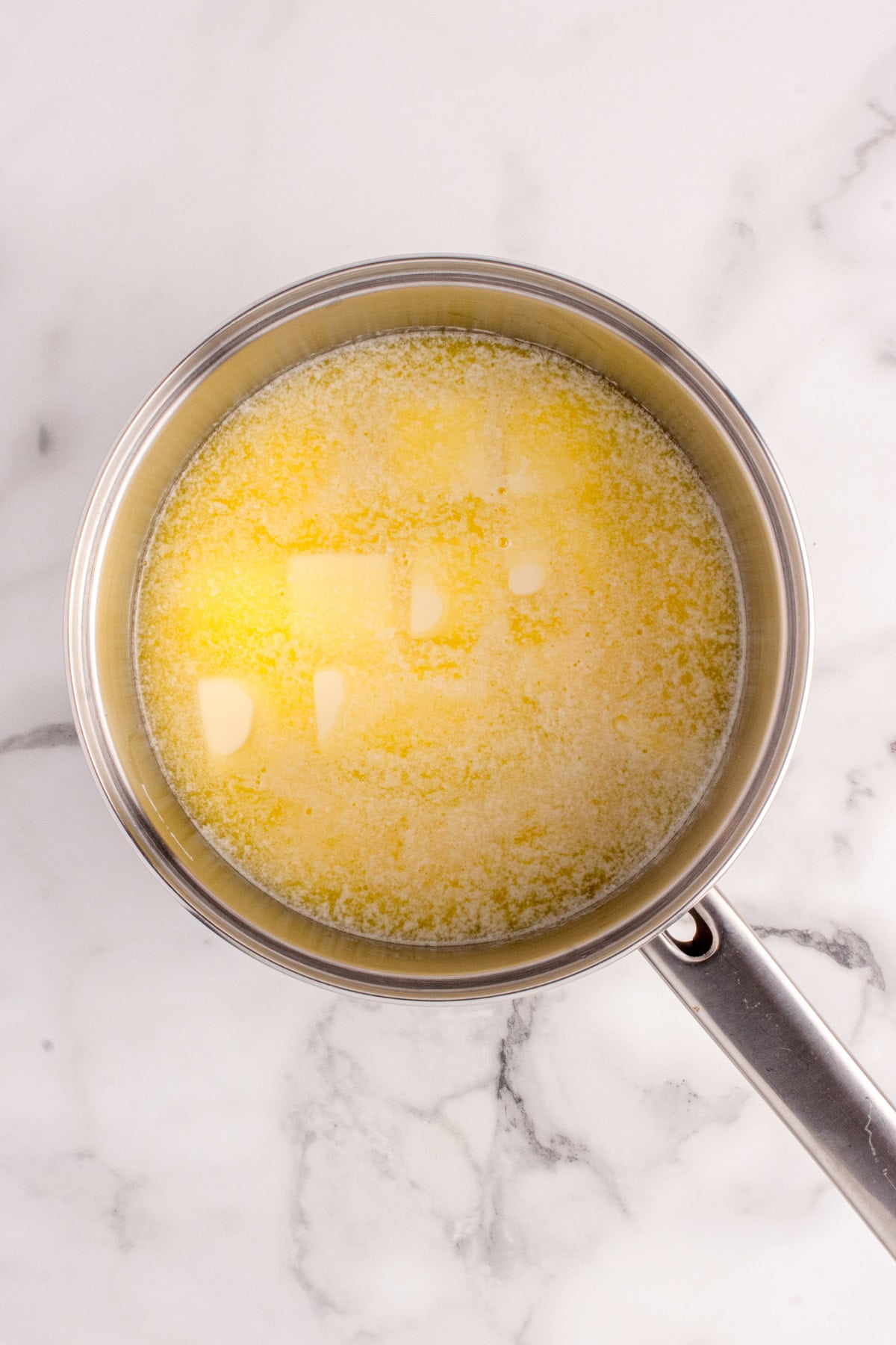 Butter starting to melt. 