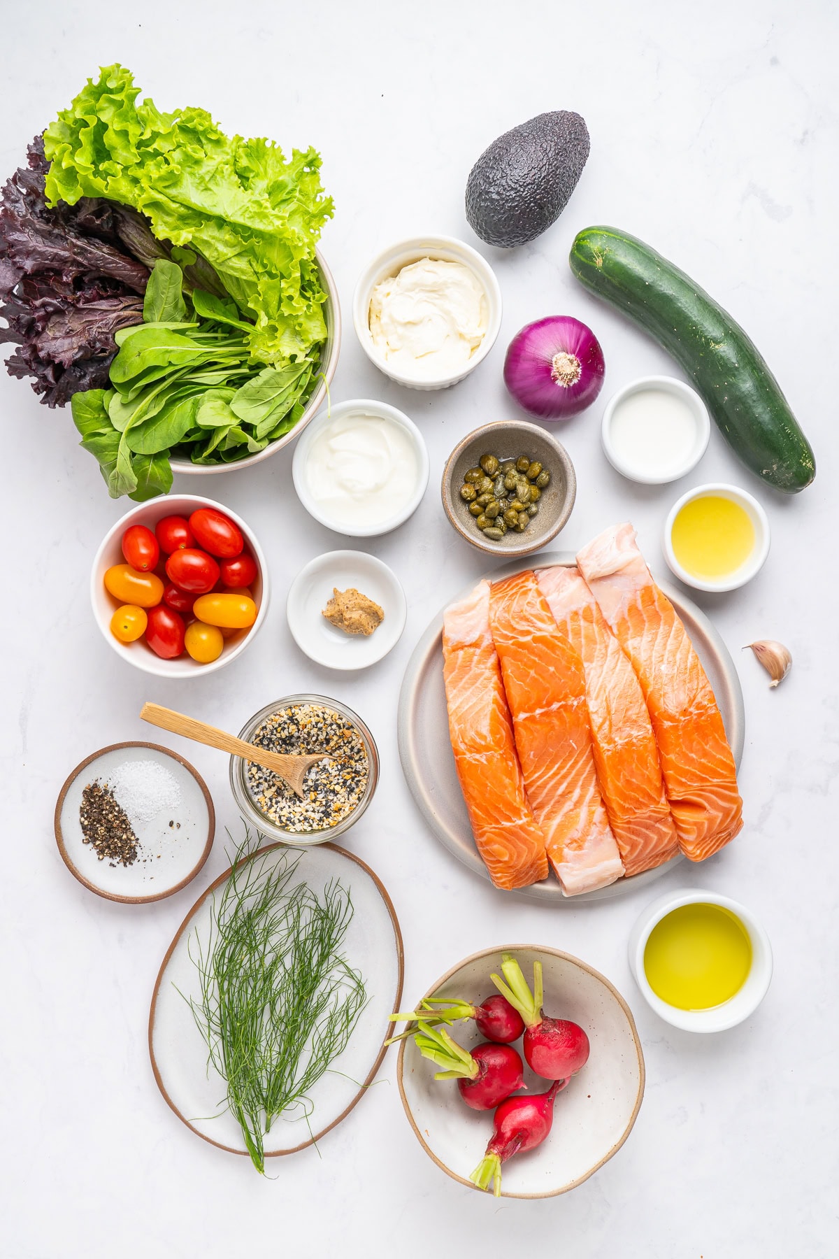 Everything Bagel Salmon Ingredients.