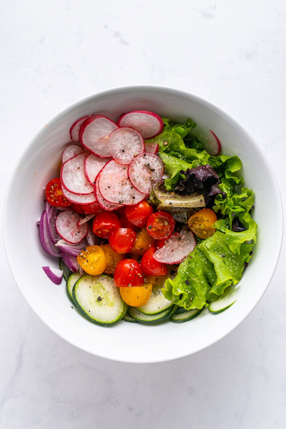 Making lox-inspired salad.