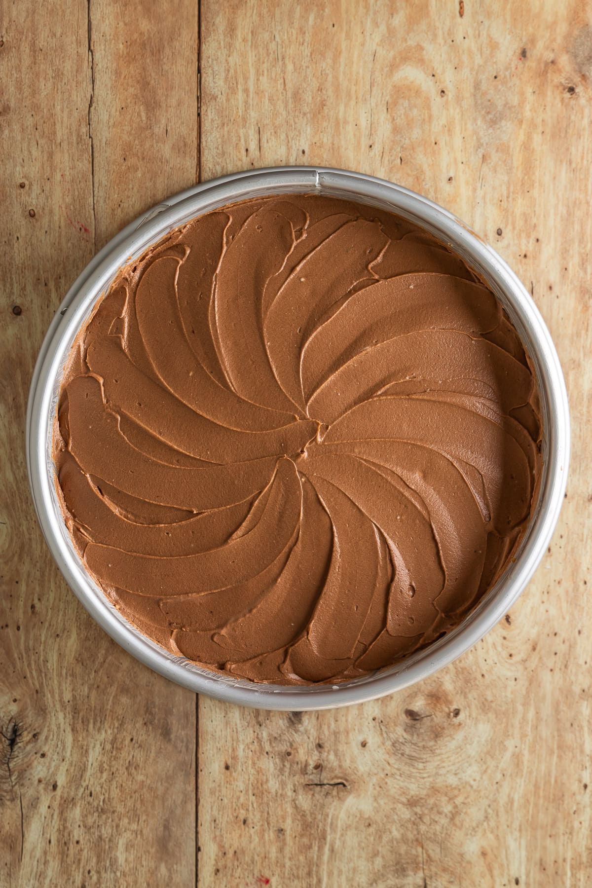 Added to the pan and swirled.